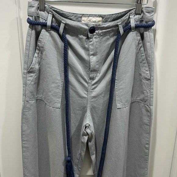 NWT The Great The Voyager Pant Seaside Chino with Belt Relaxed Fit Pants Sz 29 - Picture 3 of 9